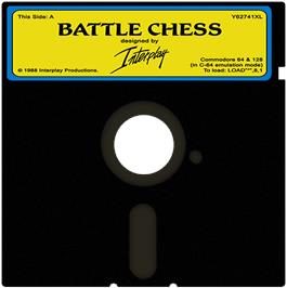 Cartridge artwork for Battle Chess on the Commodore 64.