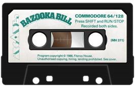 Cartridge artwork for Bazooka Bill on the Commodore 64.