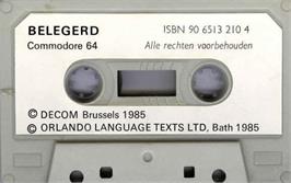 Cartridge artwork for Besieged (Loadstar) on the Commodore 64.