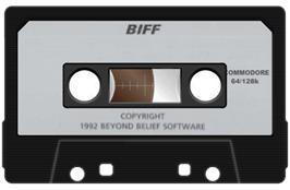 Cartridge artwork for Biff on the Commodore 64.
