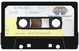 Cartridge artwork for Biggles on the Commodore 64.