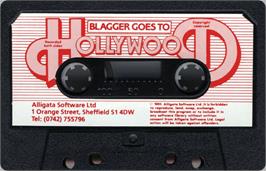 Cartridge artwork for Blagger Goes To Hollywood on the Commodore 64.