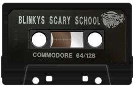 Cartridge artwork for Blinky's Scary School on the Commodore 64.