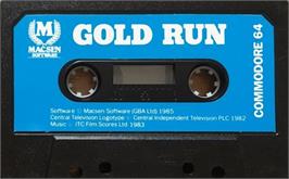 Cartridge artwork for Blockbusters - Gold Run on the Commodore 64.