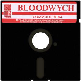 Cartridge artwork for Bloodwych on the Commodore 64.