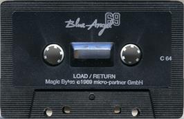 Cartridge artwork for Blue Angel 69 on the Commodore 64.