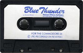 Cartridge artwork for Blue Thunder on the Commodore 64.