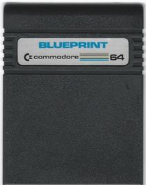 Cartridge artwork for Blueprint on the Commodore 64.