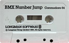 Cartridge artwork for Bmx Number Jump on the Commodore 64.