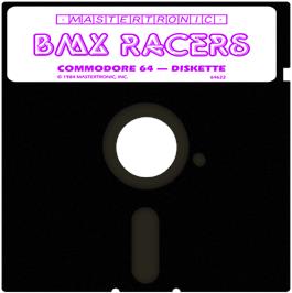Cartridge artwork for Bmx Racers on the Commodore 64.