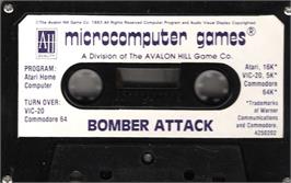 Cartridge artwork for Bomber Attack on the Commodore 64.