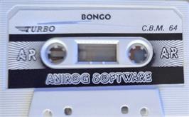 Cartridge artwork for Bongo on the Commodore 64.
