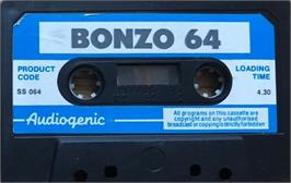 Cartridge artwork for Bonzo! on the Commodore 64.