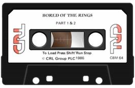 Cartridge artwork for Bored of the Rings on the Commodore 64.