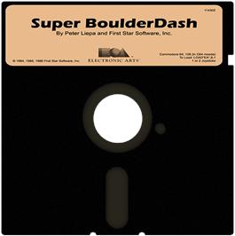 Cartridge artwork for Boulder Dash Super Prof on the Commodore 64.