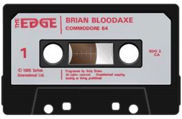 Cartridge artwork for Brian Bloodaxe on the Commodore 64.