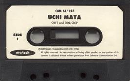 Cartridge artwork for Brian Jack's Uchi-mata on the Commodore 64.