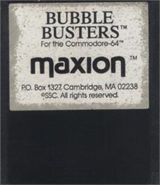 Cartridge artwork for Bubble Burst / Bubble Busters on the Commodore 64.