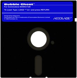 Cartridge artwork for Bubble Ghost on the Commodore 64.