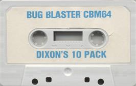 Cartridge artwork for Bug Blaster on the Commodore 64.