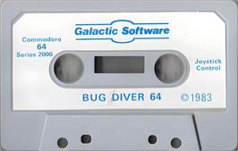 Cartridge artwork for Bug Diver on the Commodore 64.
