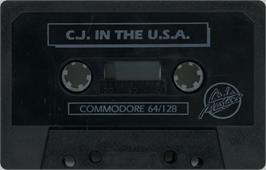 Cartridge artwork for CJ In the USA on the Commodore 64.