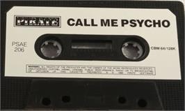 Cartridge artwork for Call Me Psycho on the Commodore 64.