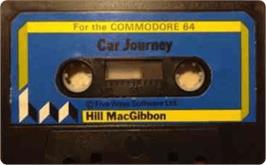 Cartridge artwork for Car Journey on the Commodore 64.