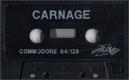 Cartridge artwork for Carnage on the Commodore 64.