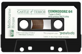 Cartridge artwork for Castle of Terror on the Commodore 64.