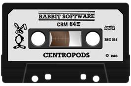 Cartridge artwork for Centropods on the Commodore 64.