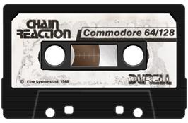 Cartridge artwork for Chain Reaction (Euro-Byte) on the Commodore 64.