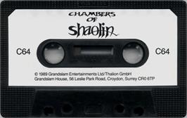 Cartridge artwork for Chambers of Shaolin on the Commodore 64.