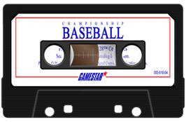 Cartridge artwork for Championship Baseball on the Commodore 64.