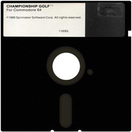 Cartridge artwork for Championship Golf (Hayden Software) on the Commodore 64.