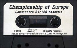 Cartridge artwork for Championship Of Europe on the Commodore 64.