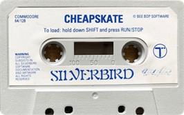 Cartridge artwork for Cheap Skate on the Commodore 64.