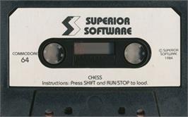 Cartridge artwork for Chess on the Commodore 64.