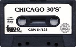 Cartridge artwork for Chicago 30's on the Commodore 64.