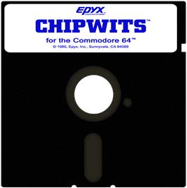 Cartridge artwork for Chipwits on the Commodore 64.