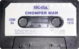 Cartridge artwork for Chomper Man on the Commodore 64.