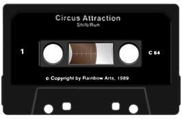 Cartridge artwork for Circus Attractions on the Commodore 64.