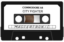 Cartridge artwork for City Fighter on the Commodore 64.