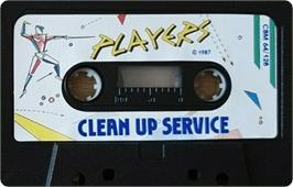 Cartridge artwork for Clean Up Service on the Commodore 64.