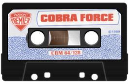 Cartridge artwork for Cobra Force on the Commodore 64.
