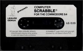 Cartridge artwork for Computer Scrabble on the Commodore 64.