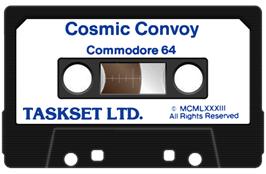 Cartridge artwork for Cosmic Convoy on the Commodore 64.