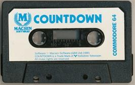 Cartridge artwork for Countdown on the Commodore 64.