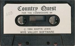 Cartridge artwork for Country Quest on the Commodore 64.