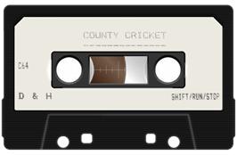 Cartridge artwork for County Cricket on the Commodore 64.